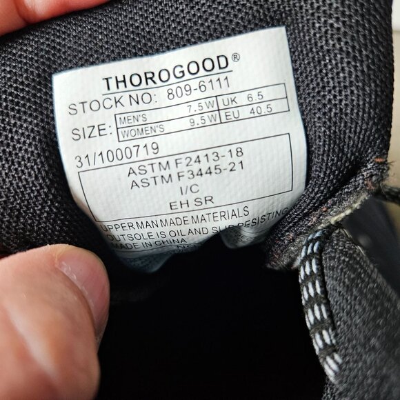 Thorogood Composite Safety Toe Sneakers Gray Camo Mens 7.5 W Wide - Picture 10 of 12